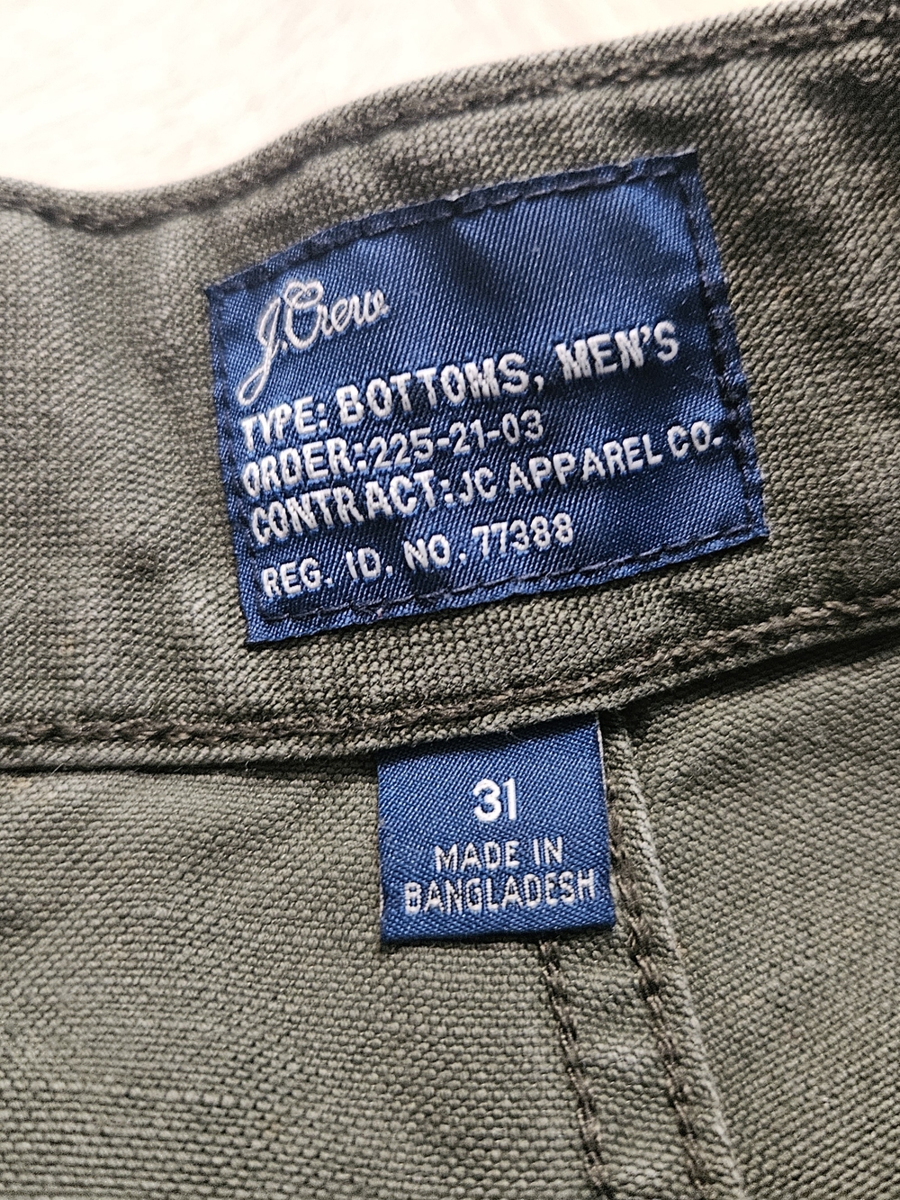 Men's J CREW Olive Green Utility Shorts Sz. 31 - Picture 4 of 7